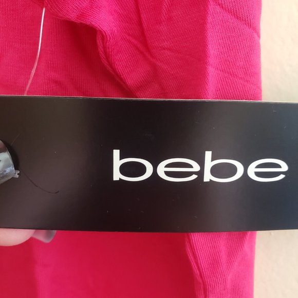 Bebe Rhinestone Logo Lettering T-shirt Size XL - Picture 4 of 6